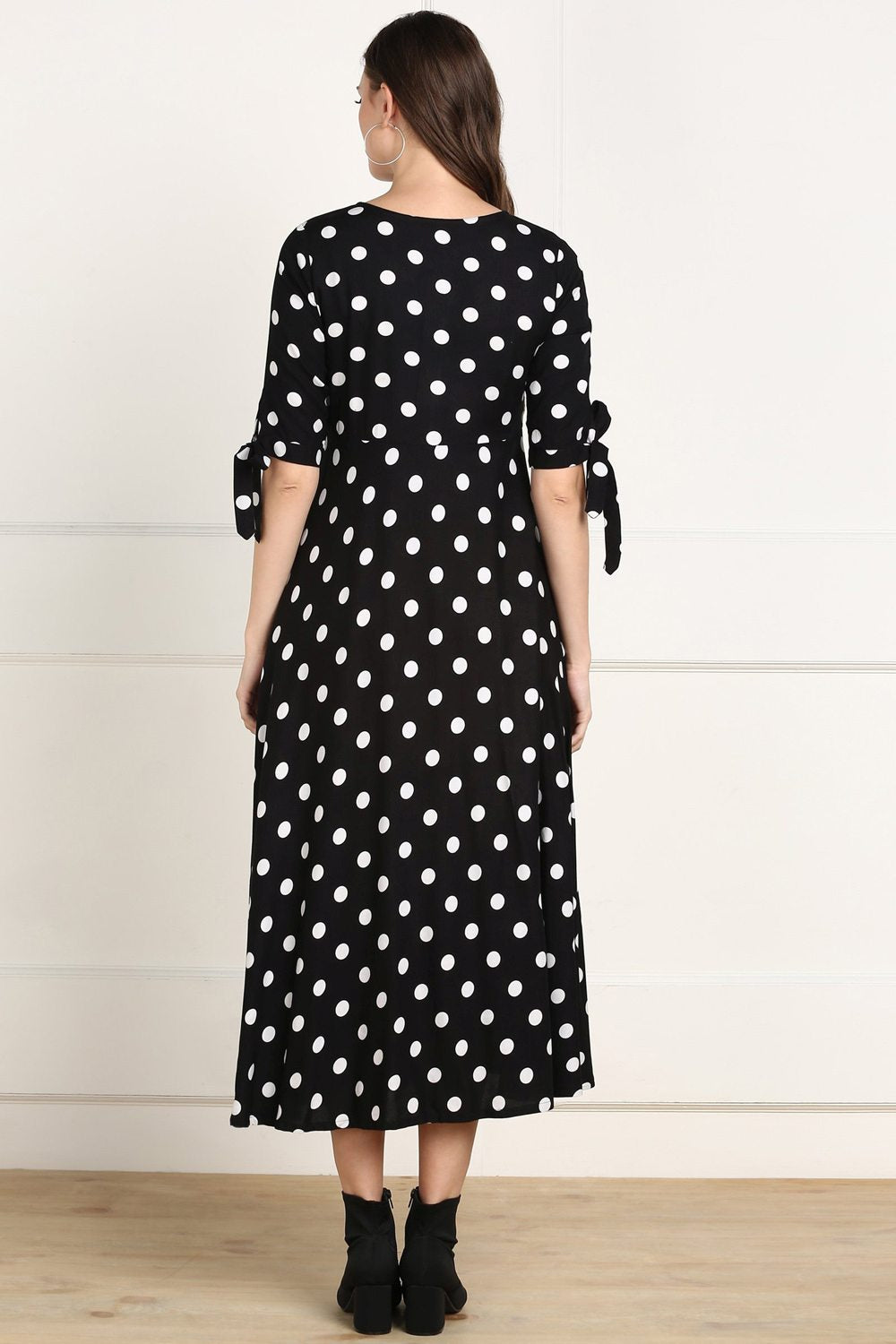 Polka Dot Dress in Black – Carraig Donn