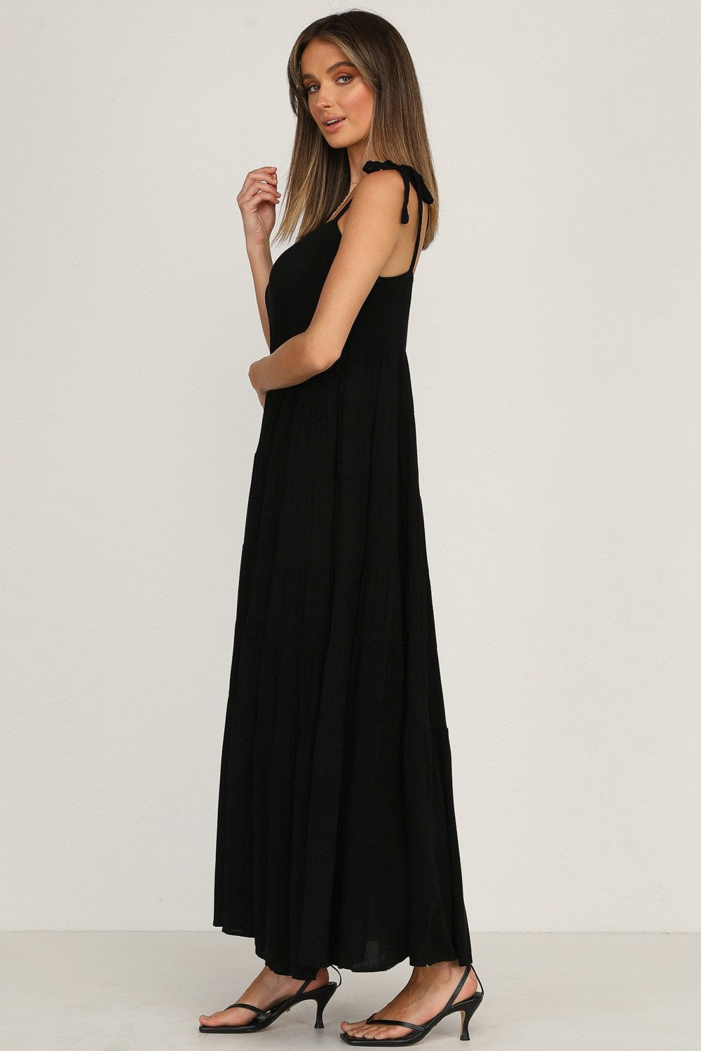 Shop Rayon Dress in Black