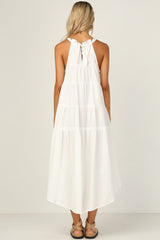 Shop Blended Cotton Dress in White