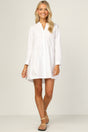 Buy Blended Cotton Solid Dress in White