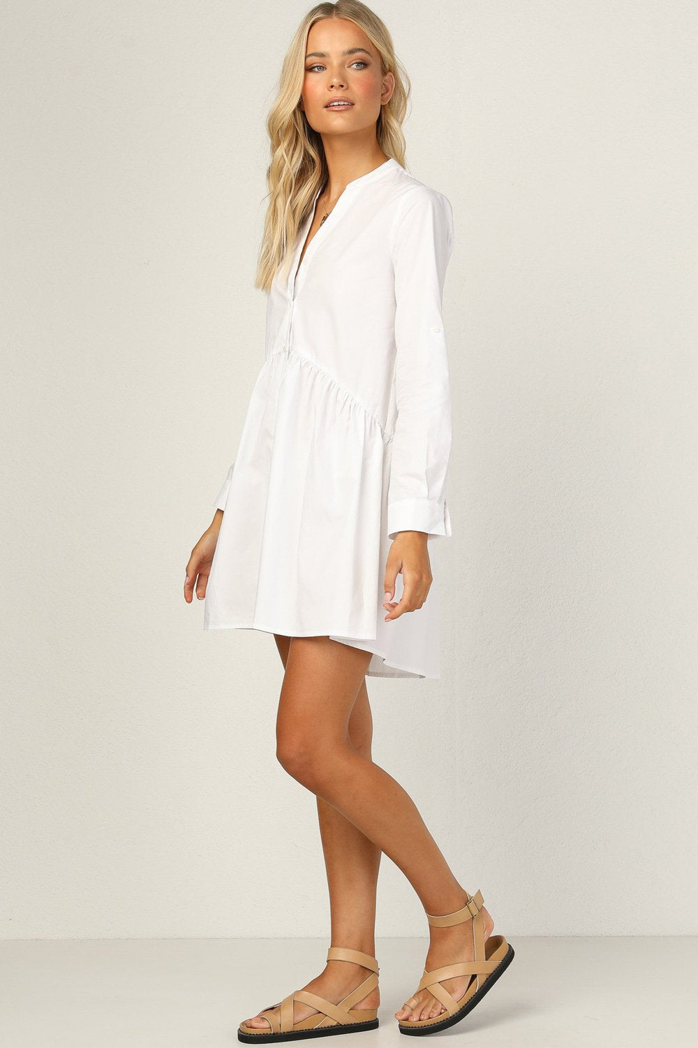 Shop Blended Cotton Solid Dress Online