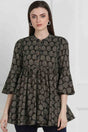 Buy Blended Cotton Kalamkari Top in Brown