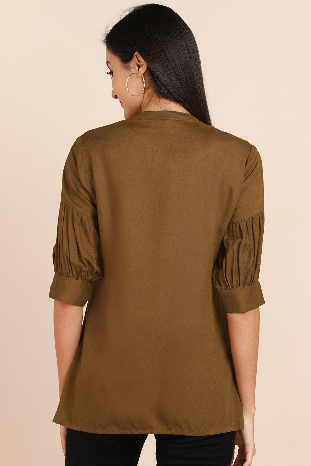 Buy Rayon Top in Brown