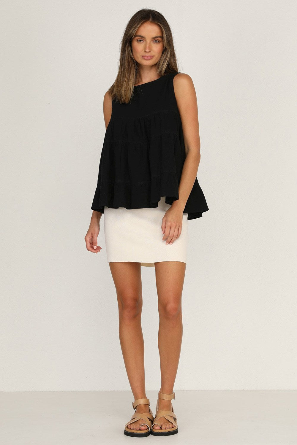 Buy Rayon Solid Top in Black