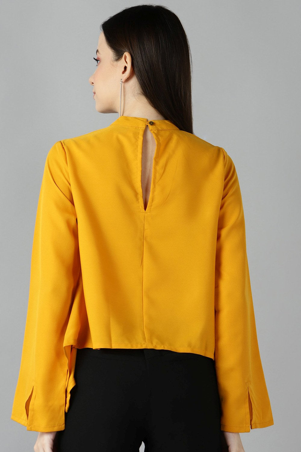 Buy Crepe Top in Yellow