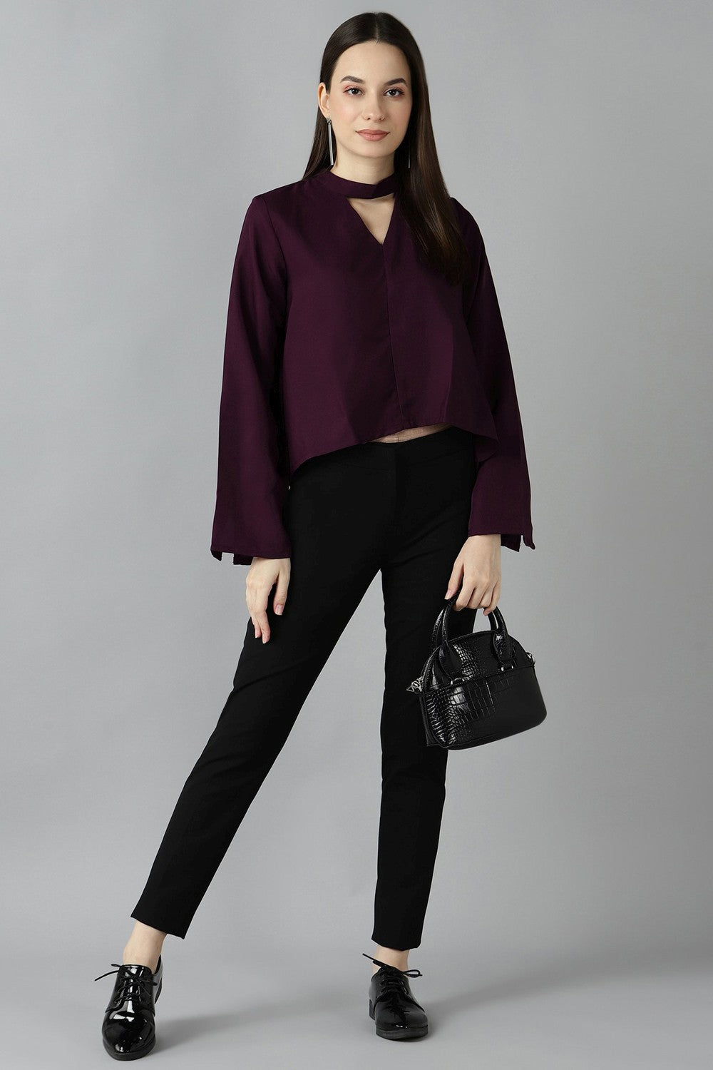 Shop Crepe Solid Top Online