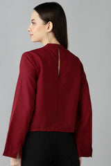 Buy Crepe Top in Red