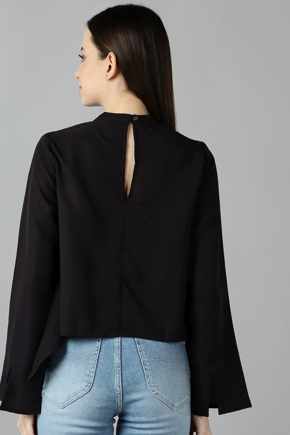 Buy Crepe Top in Black