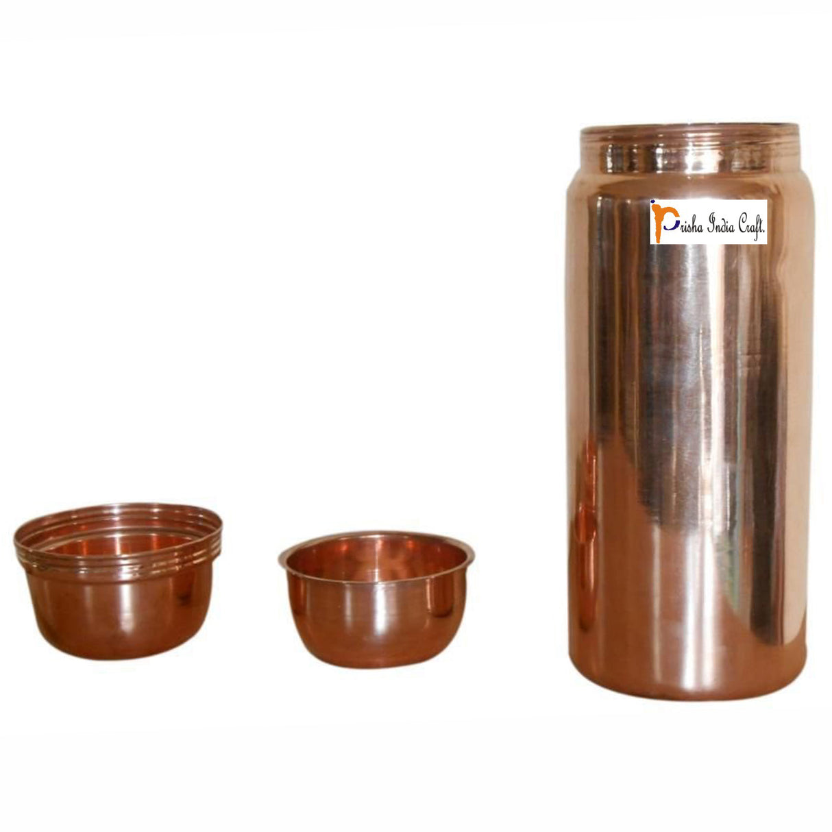 Copper Bottle Set In Brown