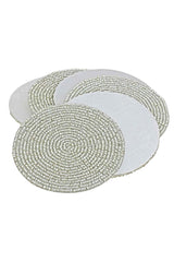 Beads Coaster Silver - Set Of 6