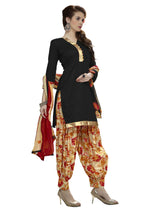 Cotton Lace Suit Set Dress Material In Black